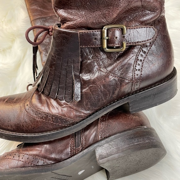 Welsh Boots Tall Womens Leather Brown Size 7.5 - Picture 10 of 14